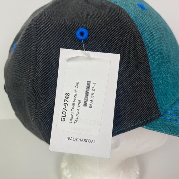 Cadillac Twill Hat Cap Baseball Women's Ladies Teal Gray Adjustable NWT - Picture 5 of 8